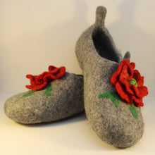 Load image into Gallery viewer, Handfelted Wool Slippers, UK Size 7