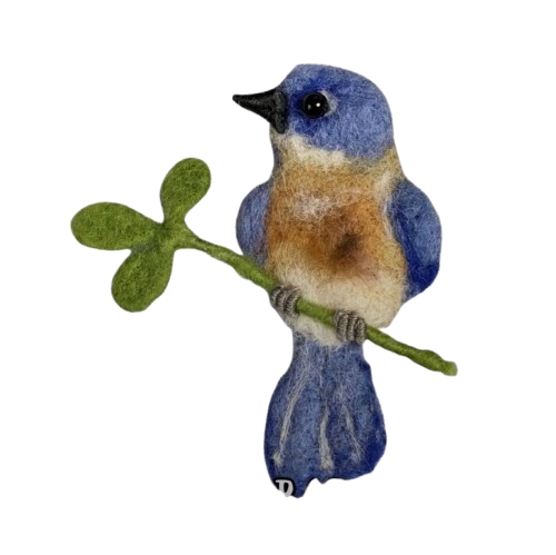 Western Bluebird Brooch
