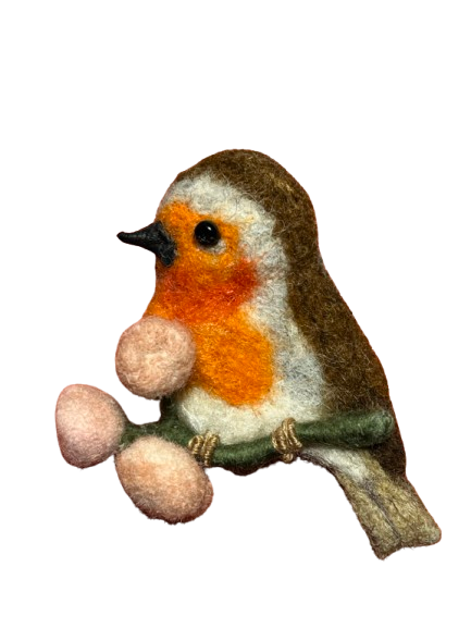 Robin on the Apple Tree Brooch