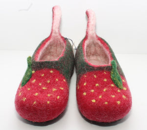 Handfelted Children Wool Slippers, Size: UK 3.5-4